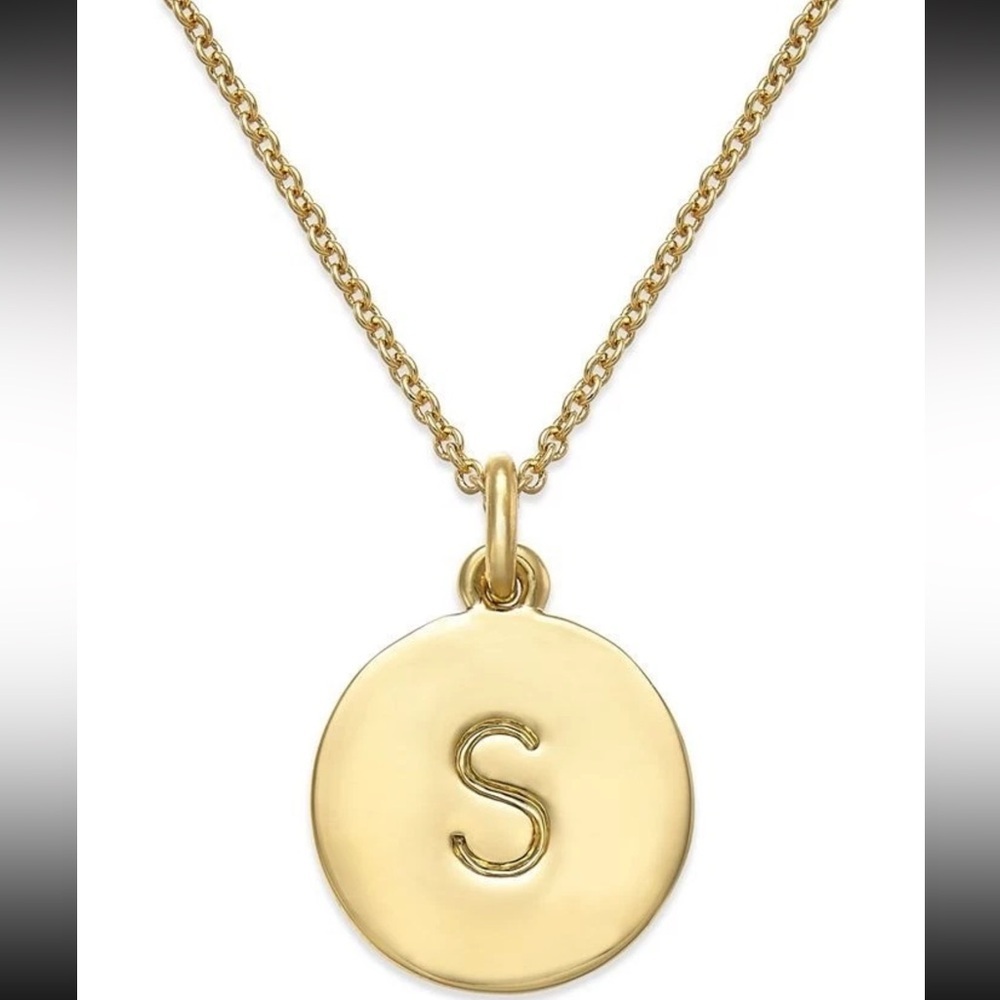 Kate Spade New York Initial Pendant Necklace S Gold
